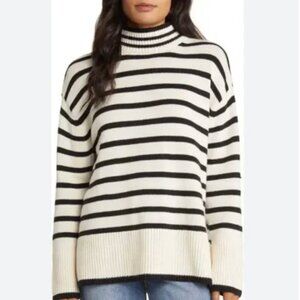 Lucky brand striped mockturtleneck sweater